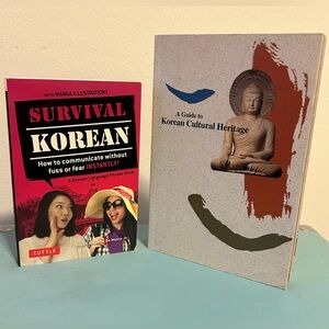 BUNDLE! 2 Books About Korean Culture: Survival Korean + Korean Cultural Heritage